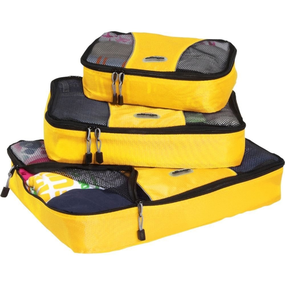 ISO ebags packing cubes in canary yellow